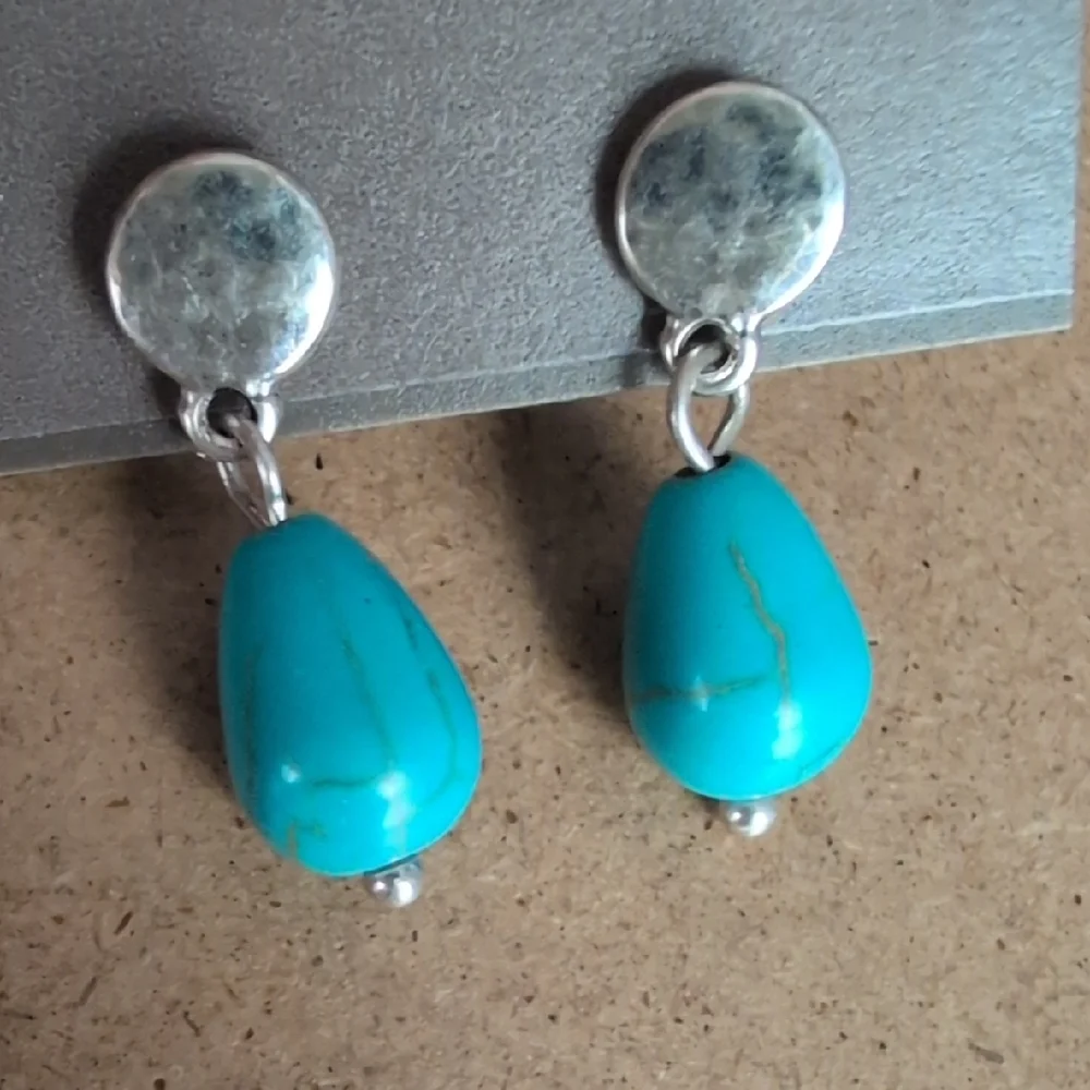 J. Jill Aqua Teardrop Earrings
